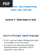 2 Data Types in Java