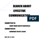 A Research About Effective Communication