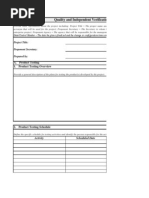 Quality and IV&amp;v Plan EXCEL