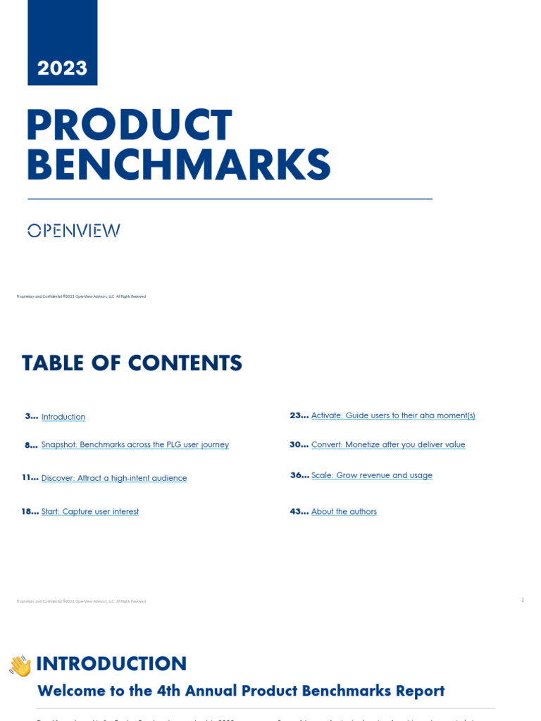OpenView 2023 Product Benchmarks Report | PDF | Proprietary Software ...