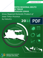 Produk Domestik Regional Bruto Provinsi Jawa Timur Menurut Lapangan Usaha 2018-2022