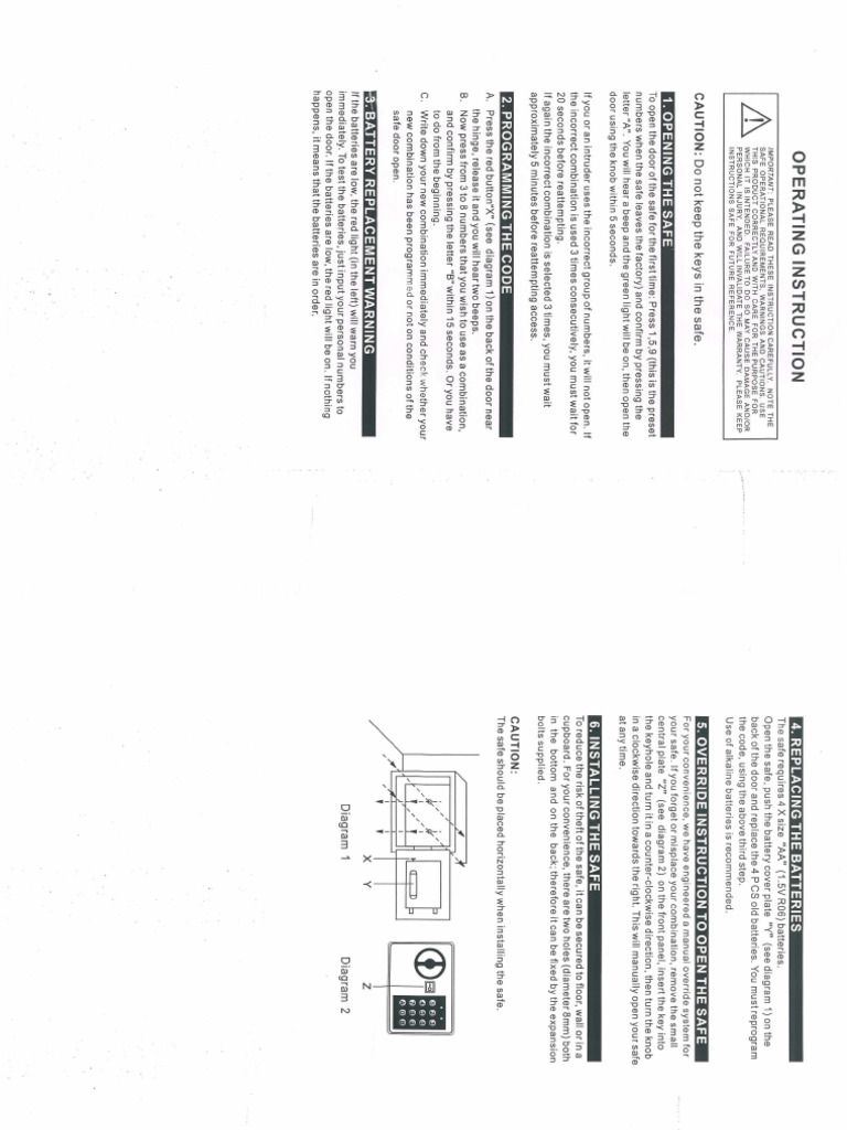 Phoenix 0033 Electonic Key Cabinet Manual | PDF