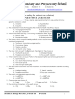 Grade 12 Biology Worksheet Note