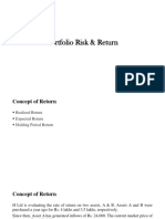 3 - Portfolio Risk Return
