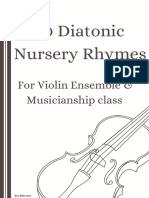 10 Diatonic Nursery Rhymes For Violin Ensemble