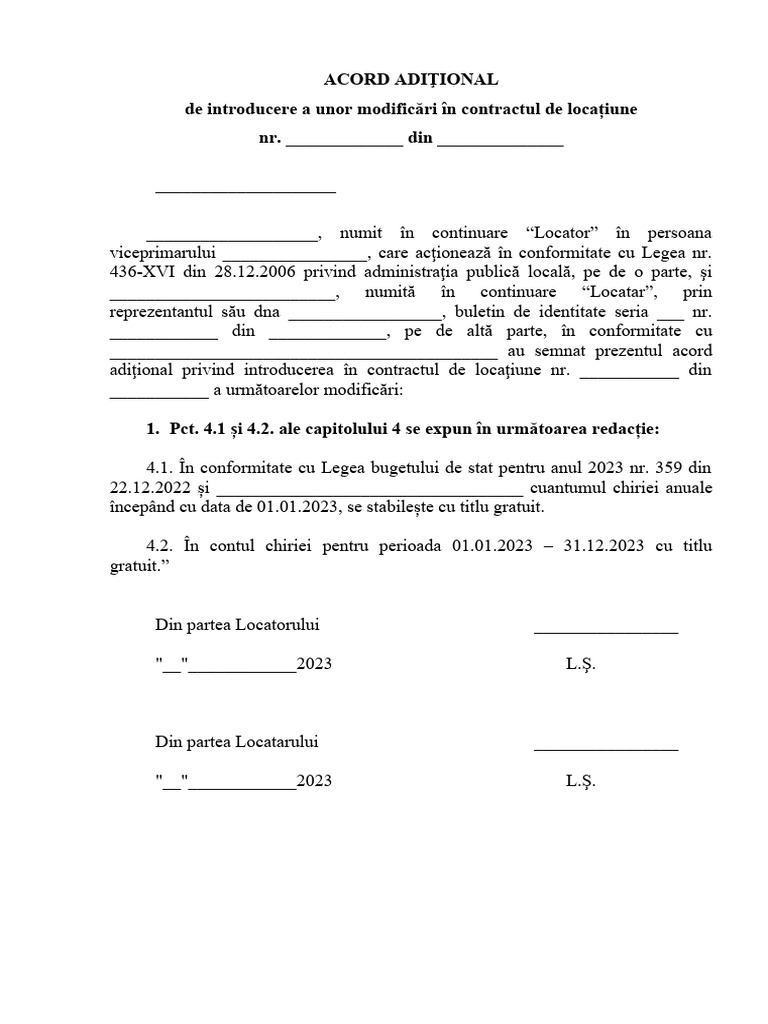 Acord Titlu Gratuit Model | PDF