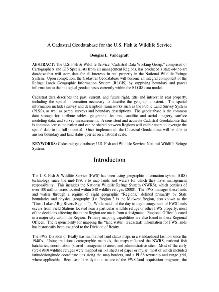 Vandegraft cad gdb for fws 9 1 08 pdf