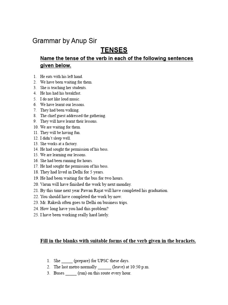 TENSES | PDF