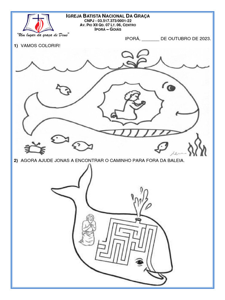 Atividade EBD 2023 JONAS 5copias | PDF