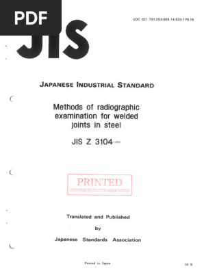Jis Z 3104 | PDF