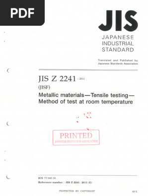Jis Z 2241 | PDF