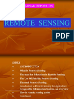 Remote Sensing: A Seminar Report On