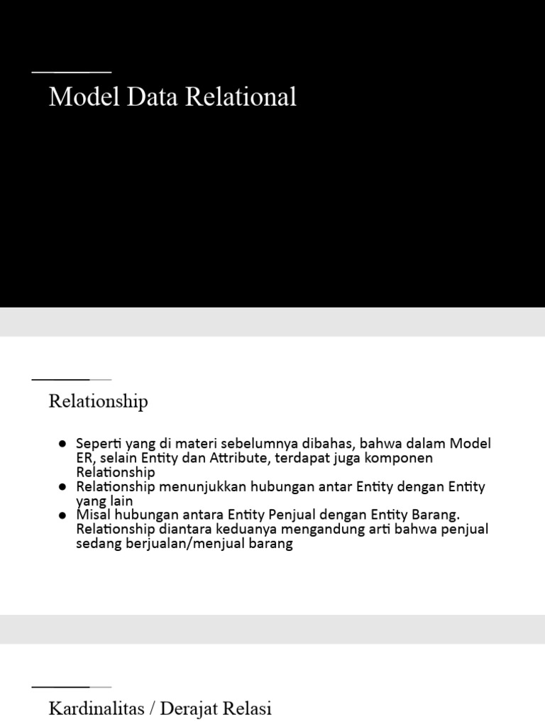 Model Data Relational | PDF