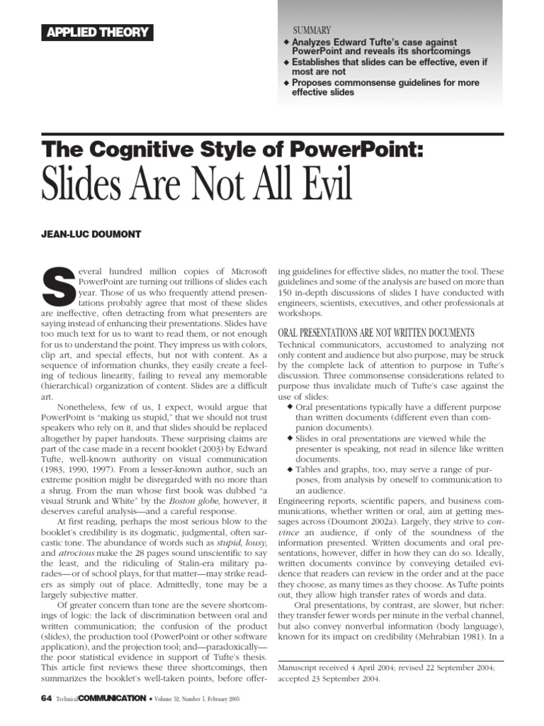 Effective Slide Design Guidelines | PDF | Microsoft Power Point ...