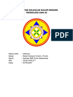 Penerapan Kalkulus Dalam Bidang Teknologi Dan Ai