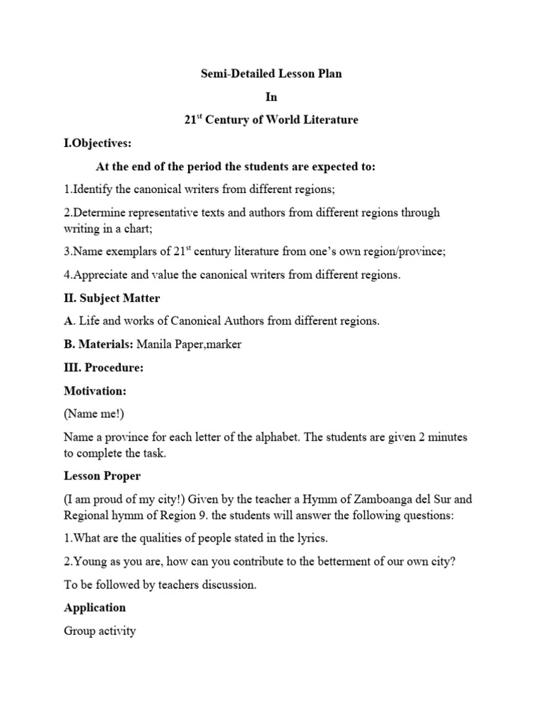Lesson Plan C.O 23 | PDF