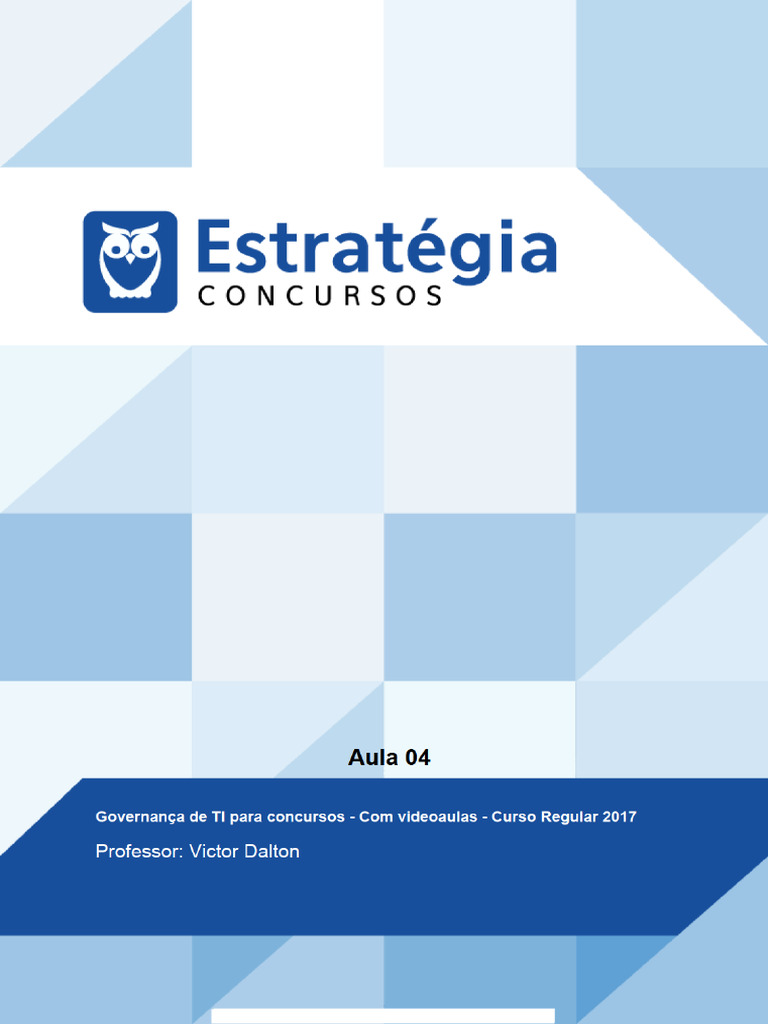 Aula 04 - Governança de TI. Planejamento Estratégico. BSC. Análise SWOT ...