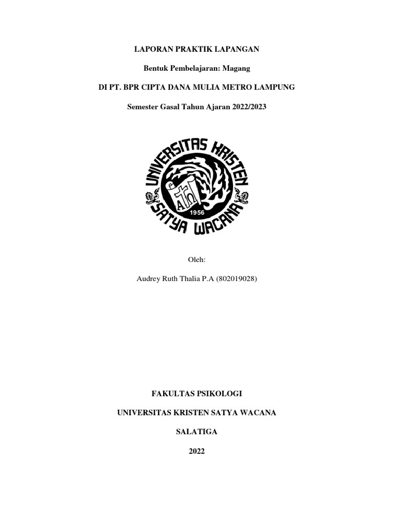 Laporan Praktik Magang di BPR Cipta Dana | PDF | Pengelolaan Keuangan ...