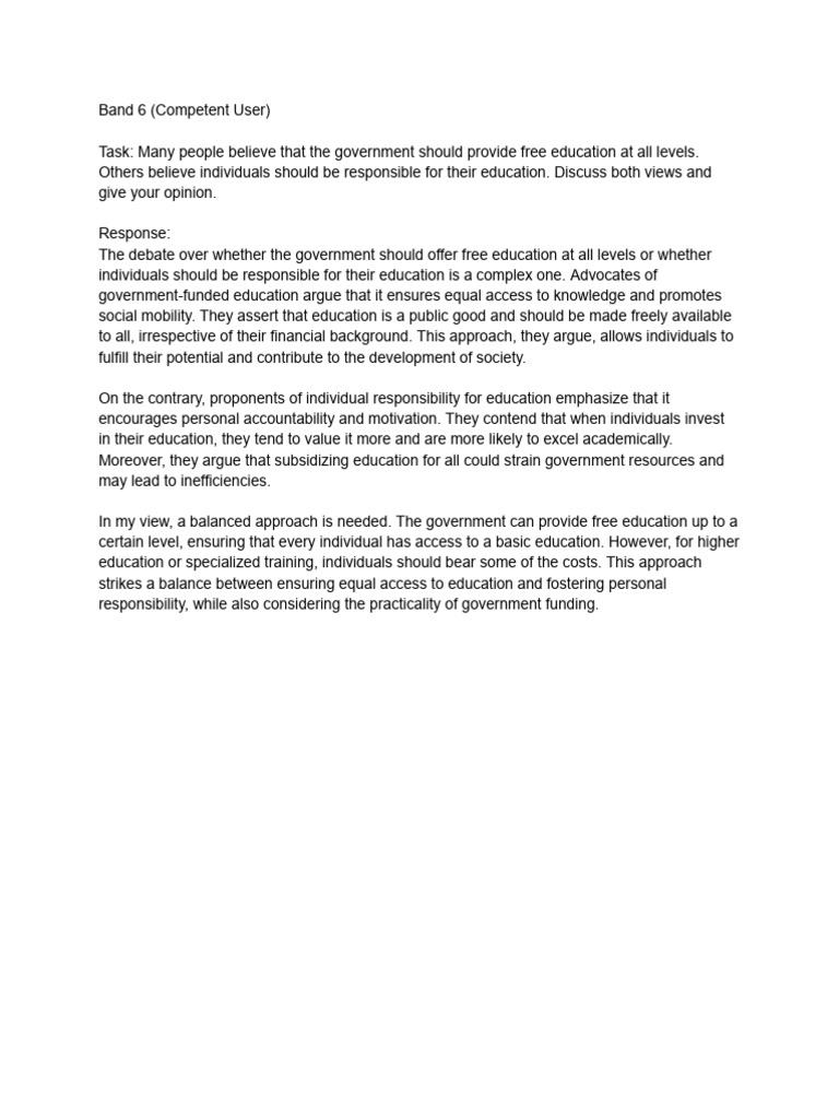 CONTOH IELTS WRITING Band 6 PDF