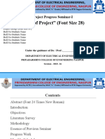 "Title of Project" (Font Size 28) : Project Progress Seminar-I
