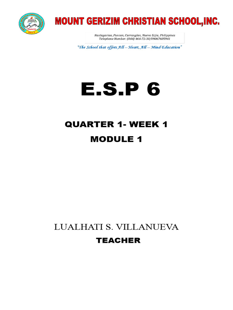 QUARTER 1 Module Esp | PDF