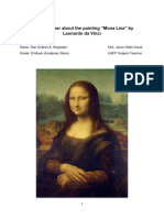 Critique Paper About The Painting Mona Lisa by Leonardo Da Vinci