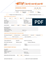 Wells Fargo Bank Account Opening Form