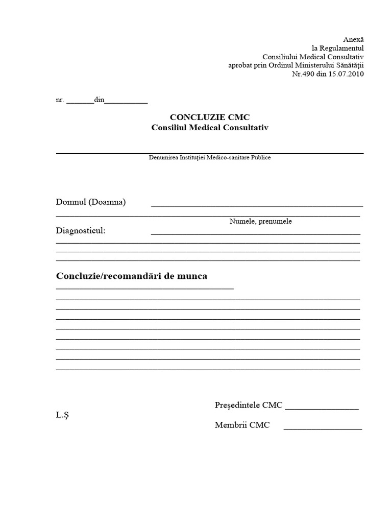 Certificat Medical CMC | PDF