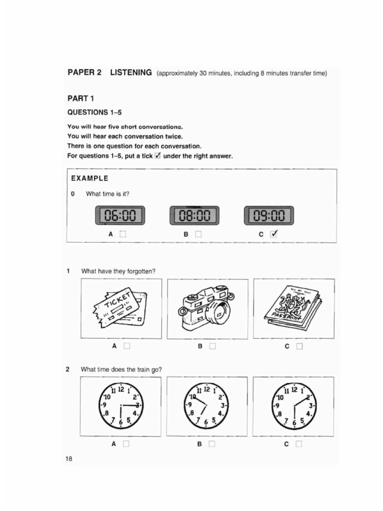 KET Test 1 Lis | PDF