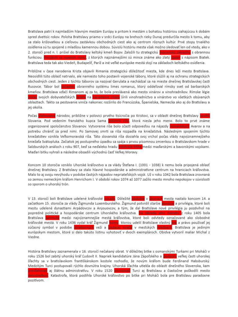 Historia Bratislavy PDF