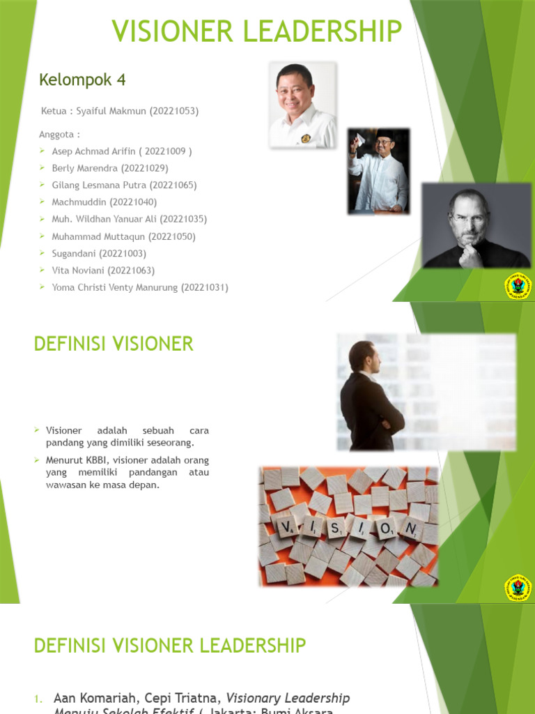 Tugas Kelompok 4 - Leadership - Visioner Leadership | PDF