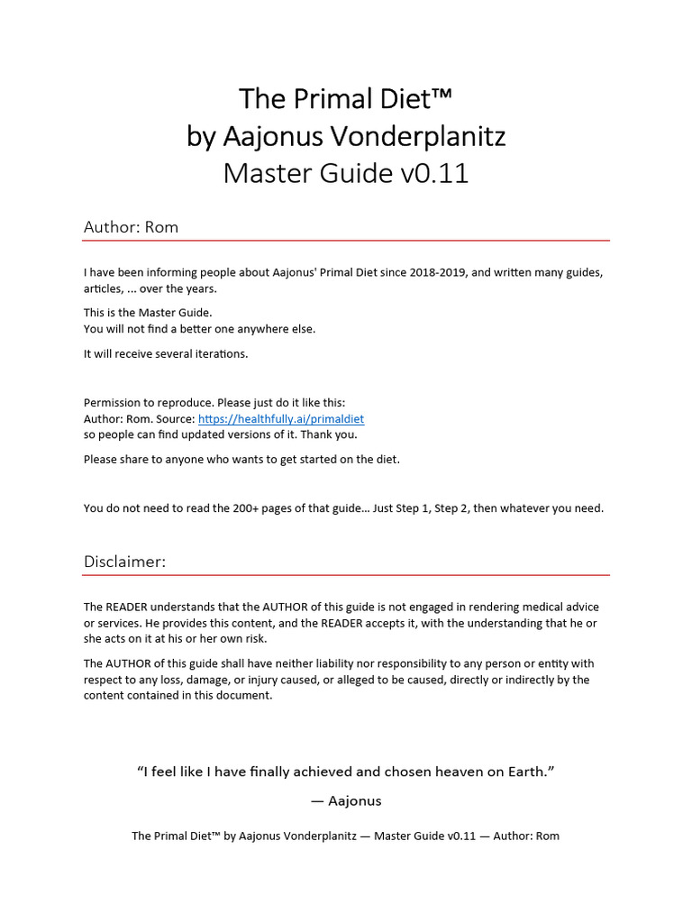 Primaldiet aajonus masterguide v0 11 download free pdf raw foodism