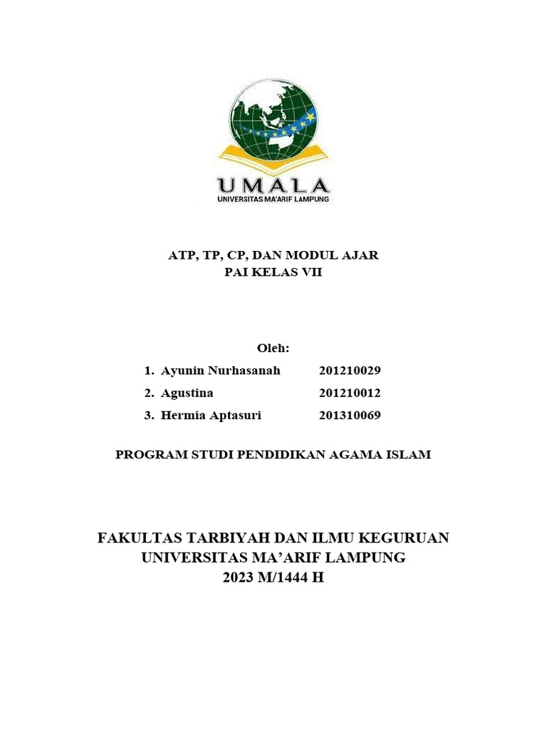 Modul Ajar PAI Kelas 7 Kurikulum Merdeka | PDF