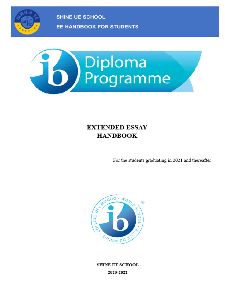 Extended Essay Handbook for IB Students | PDF | Critical Thinking | Essays