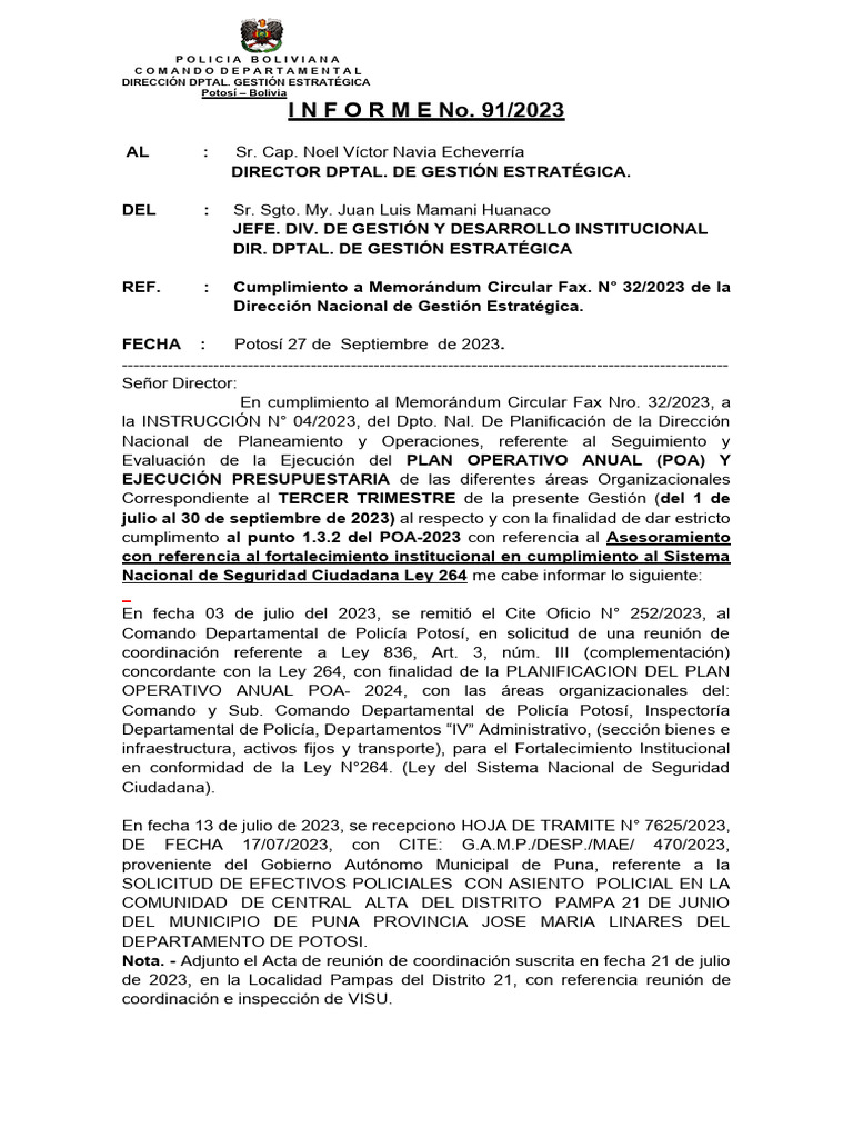 Informe poa potosi tercer trimestre 2023 completo unificado pdf