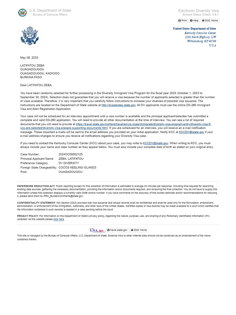 Entrant Status Check Web Site PDF Travel Visa Government