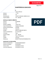 Transferencia Bancaria: Detalle Cuenta Débito