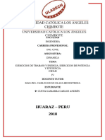 Trabajo de Dinamica Potencia y Eficiencia Trabajo y Energia