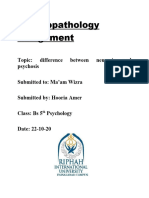 Psychopathology Assignment