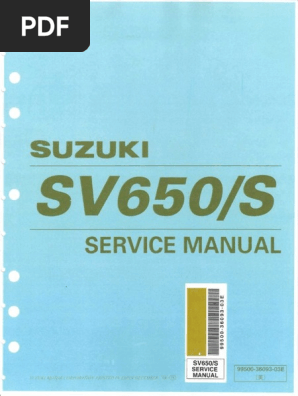 SV650 Service Manual Overview | PDF