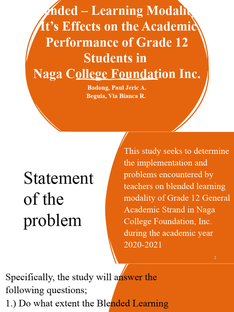Blended Learning Impact on Grade 12 Students | PDF