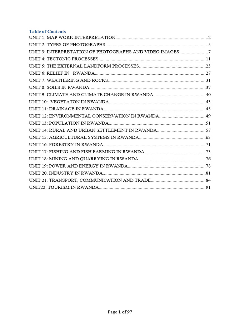 S2 Geography Notes for Rwanda Curriculum | PDF | Volcano | Earthquakes