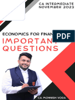 CA - Inter ECO (EFF) Top 120 Important Questions Nov2023