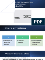 Auditoria Interna Aos Meios Financeiros Liquidos (Disponibilidades