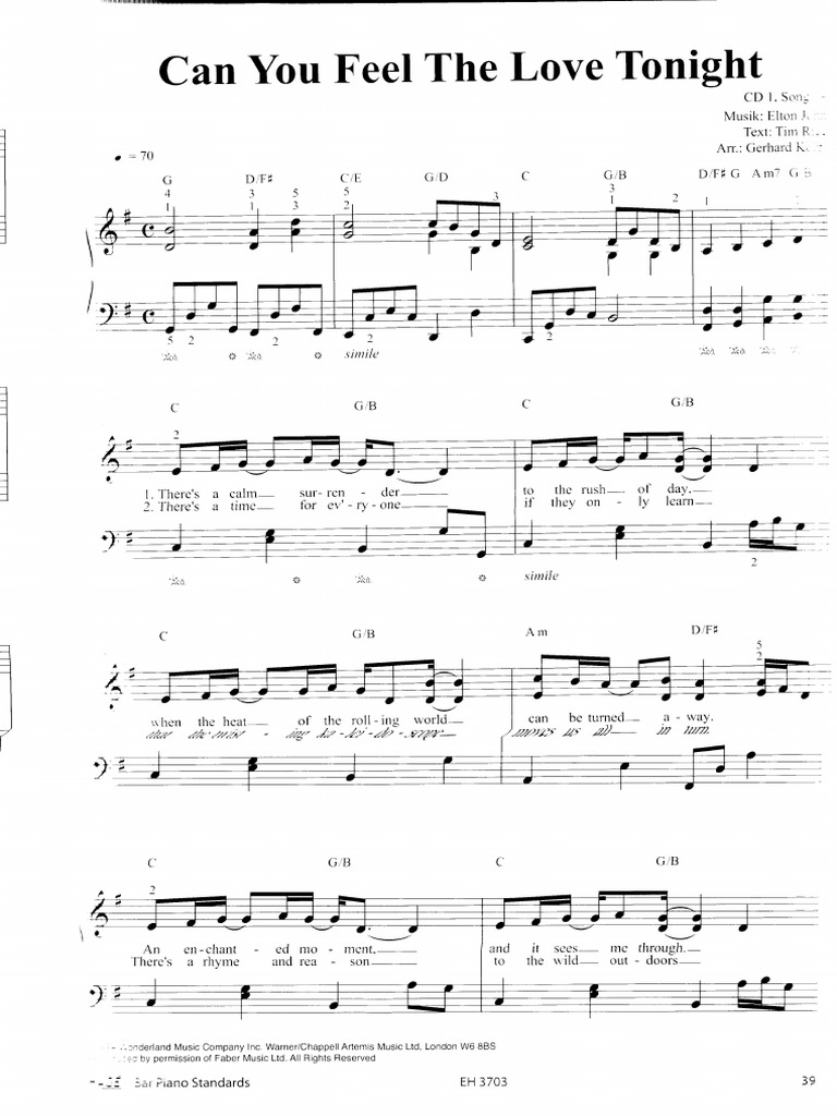 Can You Feel The Love Tonight | PDF