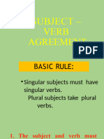 Subject Verb Agreement