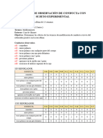 Informe de Observación de Conducta Con Sujeto Experimental