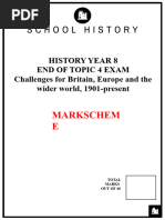 Year 8 Key Topic 4 Markscheme