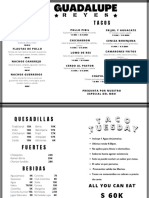 Menu Guadalupe 2023