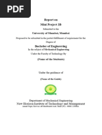 Format of Report On Mini-Project 2B